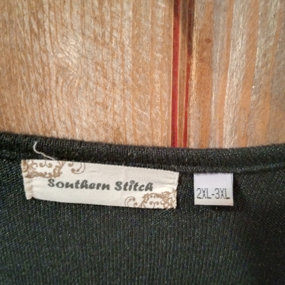 Southern Stitch Elegant Black Kimono with Colorful Tassel Trim - Picture 5 of 8